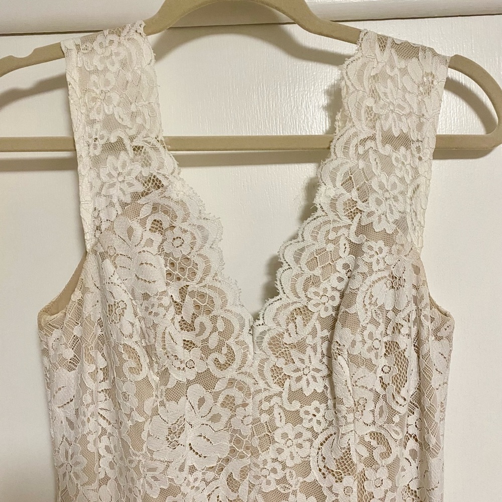 Lulu's Spectacular Romance White Lace Sleeveless Mermaid Maxi Dress - Picture 4 of 9